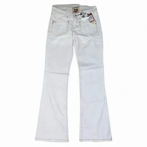 Parasuco Women's  White Flared Paint Y2K Vintage Jeans Size 28 NWT
